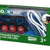 BRIO Junaradat|Brio>WORLD Ladattava veturi mini usb -johdolla