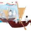 Muumi Muumilelut>papan purjevene ja 2 hahmoa