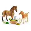 Schleich Eläinfiguurit>Hevonen, varsa ja koiranpentu