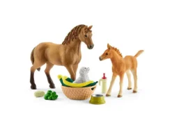 Schleich Eläinfiguurit>Hevonen, varsa ja koiranpentu